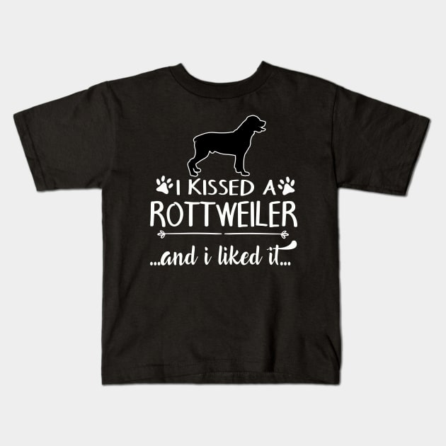 I Kissed A Rottweiler Kids T-Shirt by LiFilimon